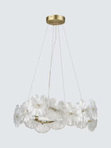 John Lewis Lily Pad Dimmable Adjustable Glass Chandelier Ceiling Light Gold