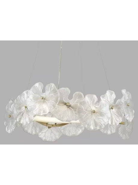 John Lewis Lily Pad Dimmable Adjustable Glass Chandelier Ceiling Light Gold