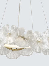 John Lewis Lily Pad Dimmable Adjustable Glass Chandelier Ceiling Light Gold