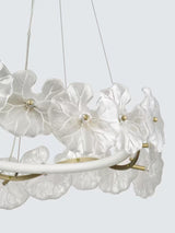 John Lewis Lily Pad Dimmable Adjustable Glass Chandelier Ceiling Light Gold