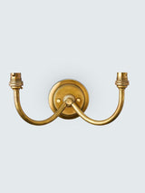 John Lewis Pompion Double Arm Dimmable LED Wall Mounted Light - Aged Brass