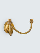John Lewis Pompion Double Arm Dimmable LED Wall Mounted Light - Aged Brass