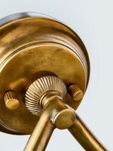 John Lewis Pompion Double Arm Dimmable LED Wall Mounted Light - Aged Brass