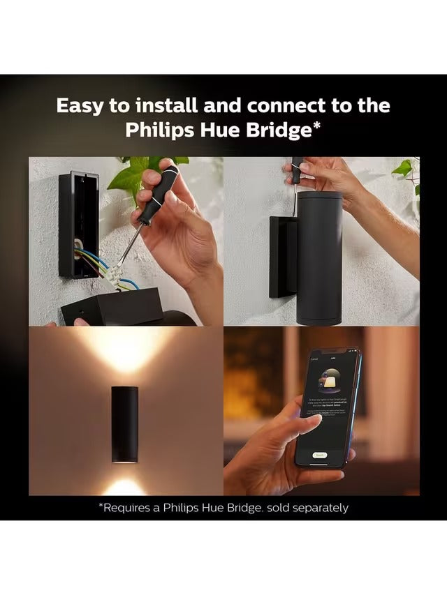 Philips Hue White And Colour Ambiance Appear LED Smart Outdoor Wall Light