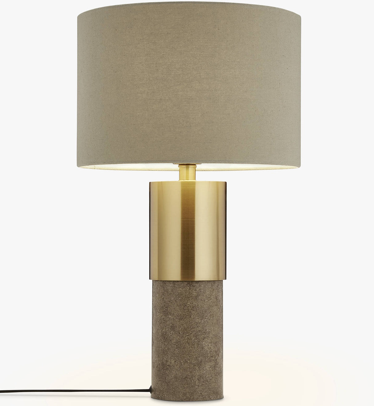 John Lewis Akani Two Tone Table Lamp - Grey & Brass