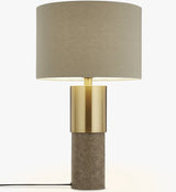 John Lewis Akani Two Tone Table Lamp - Grey & Brass