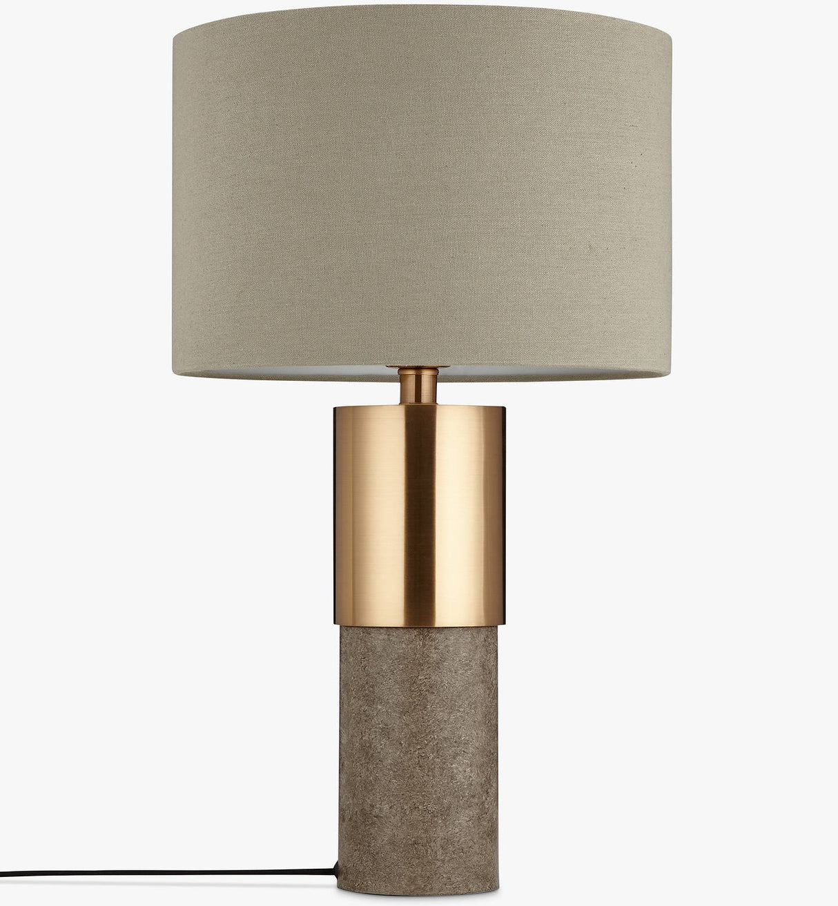 John Lewis Akani Two Tone Table Lamp - Grey & Brass