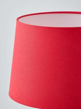 John Lewis Trevone Textured Stripe Ceramic Bedside Table Lamp - Red/White