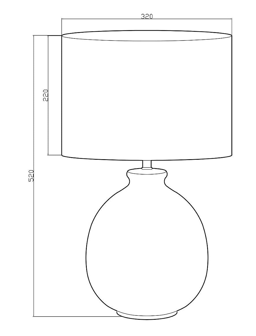 John Lewis & Partners Martha Linen Shade Ceramic Table Lamp - Blue