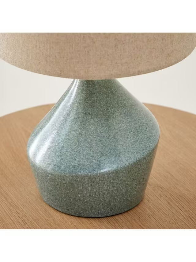 West Elm Asymmetry Non-Dimmable Organic Shape Ceramic Table Lamp Green Jade