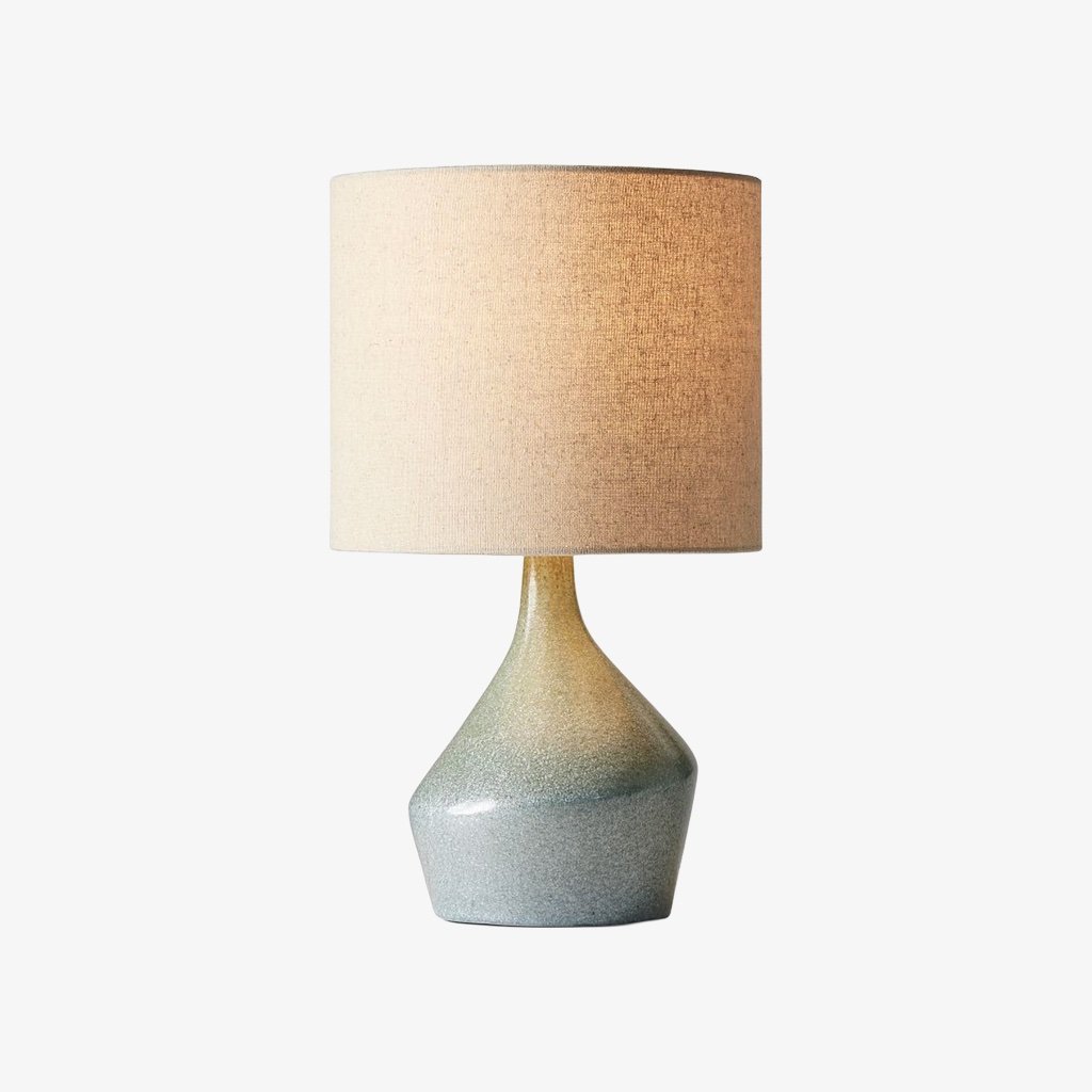 West Elm Asymmetry Non-Dimmable Organic Shape Ceramic Table Lamp Green Jade