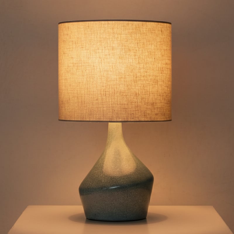 West Elm Asymmetry Non-Dimmable Organic Shape Ceramic Table Lamp Green Jade