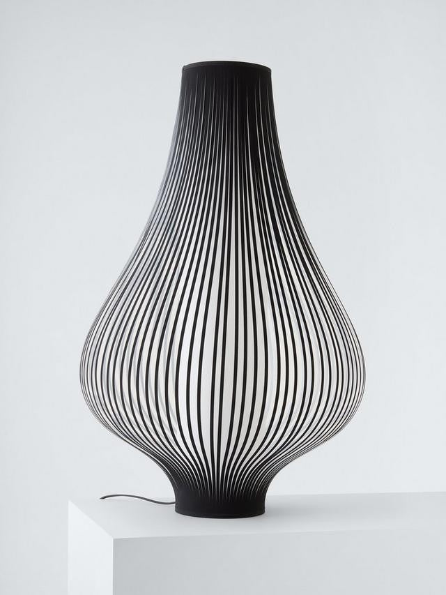 John Lewis Harmony Ribbon Large Decorative Table Lamp H70 x Dia.50cm - Black