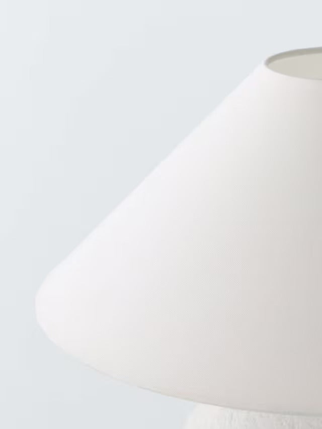John Lewis Paper Mâché Modern Table Lamp with Tapered Shade H41cm - White