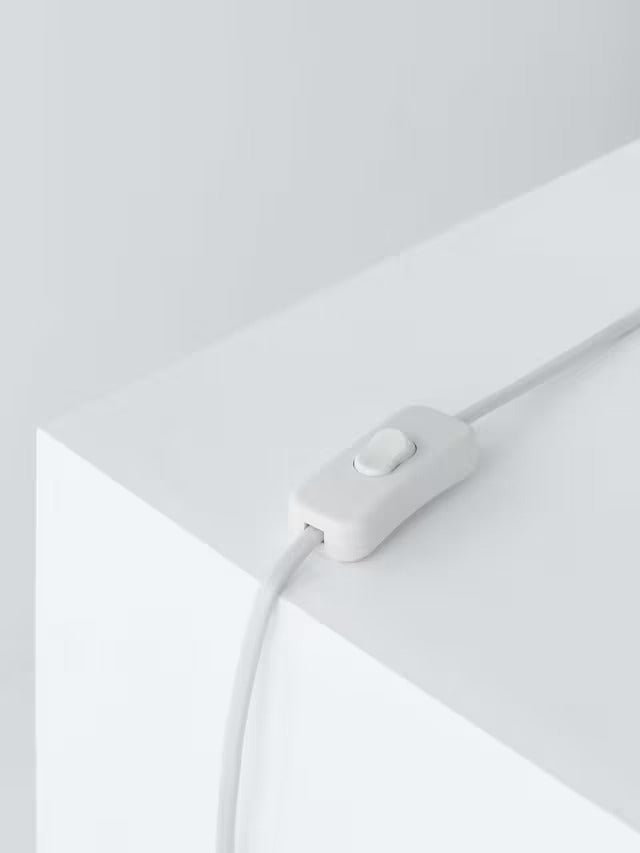 John Lewis Paper Mâché Modern Table Lamp with Tapered Shade H41cm - White