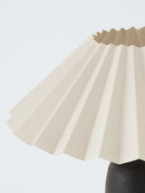 John Lewis Terracotta Matte Pleated Metal Shade E27 Table Lamp H38cm - Black