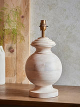 John Lewis Freestanding Non-Dimmable Mango Wood Lamp Base - White Wash