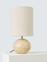 John Lewis Travertine Pebble Cylinder Indoor Corded Table Lamp -Travertine