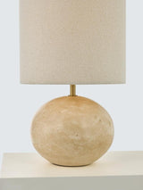 John Lewis Travertine Pebble Cylinder Indoor Corded Table Lamp -Travertine