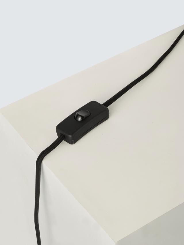 John Lewis Travertine Pebble Cylinder Indoor Corded Table Lamp -Travertine