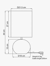 John Lewis Travertine Pebble Cylinder Indoor Corded Table Lamp -Travertine