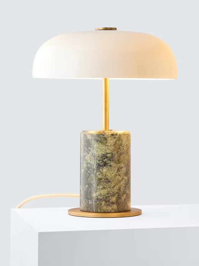 John Lewis Freestanding Non-Dimmable Porcini Marble Mini Table Lamp - Green