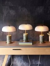 John Lewis Freestanding Non-Dimmable Porcini Marble Mini Table Lamp - Green