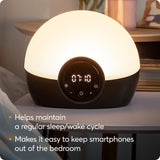 Lumie Bodyclock Glow 150 Wake up to Daylight Table Lamp Alarm Clock - Black