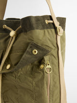 Barbour Mia Plain Drawstring Tote Roomy Design Women's Bag - Dusky Green