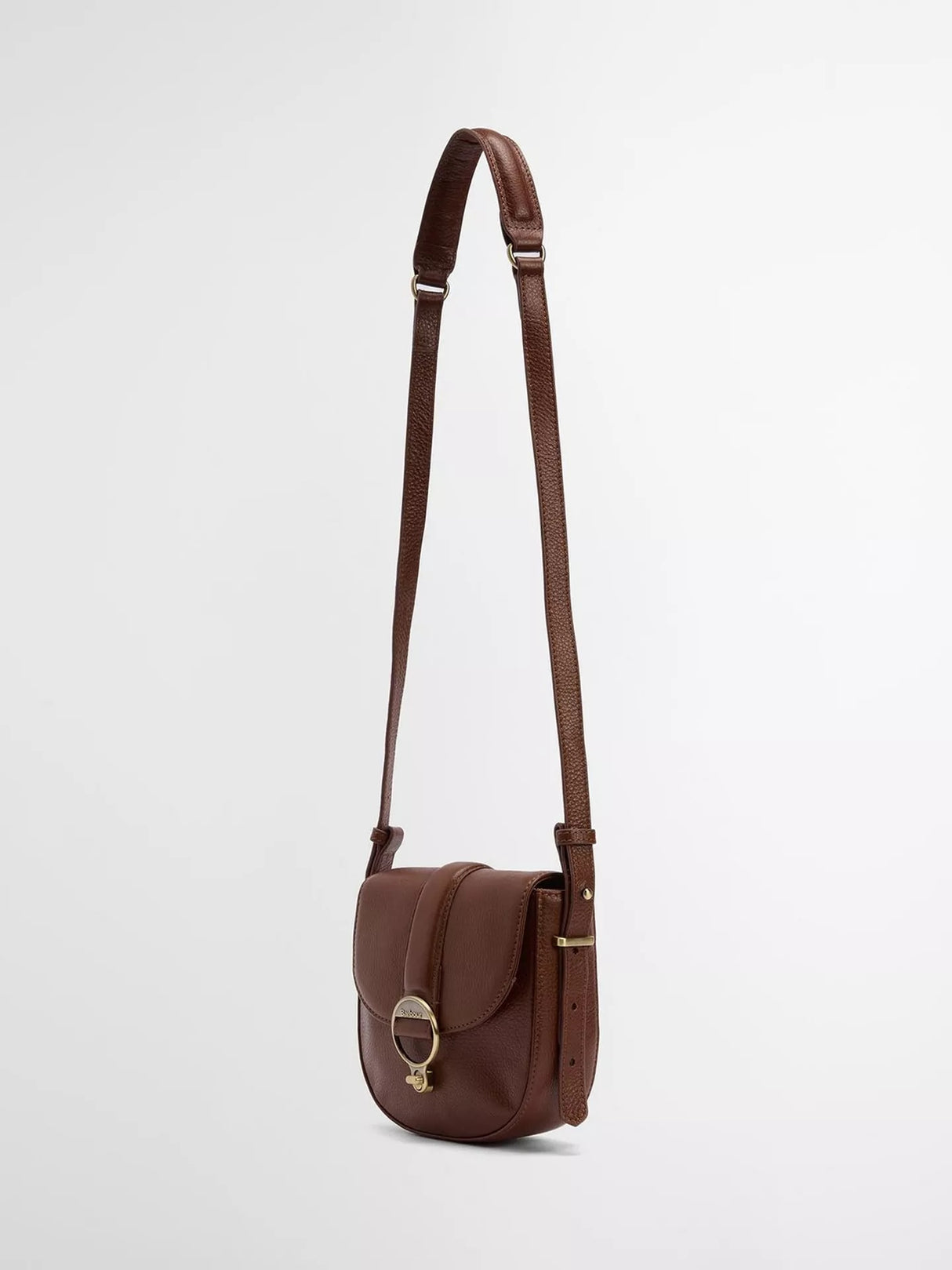Barbour Women's  Elm Leather Classic Turn Lock Crossbody Saddle Bag - Brown