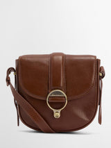 Barbour Women's  Elm Leather Classic Turn Lock Crossbody Saddle Bag - Brown