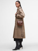 Barbour Women's  Elm Leather Classic Turn Lock Crossbody Saddle Bag - Brown