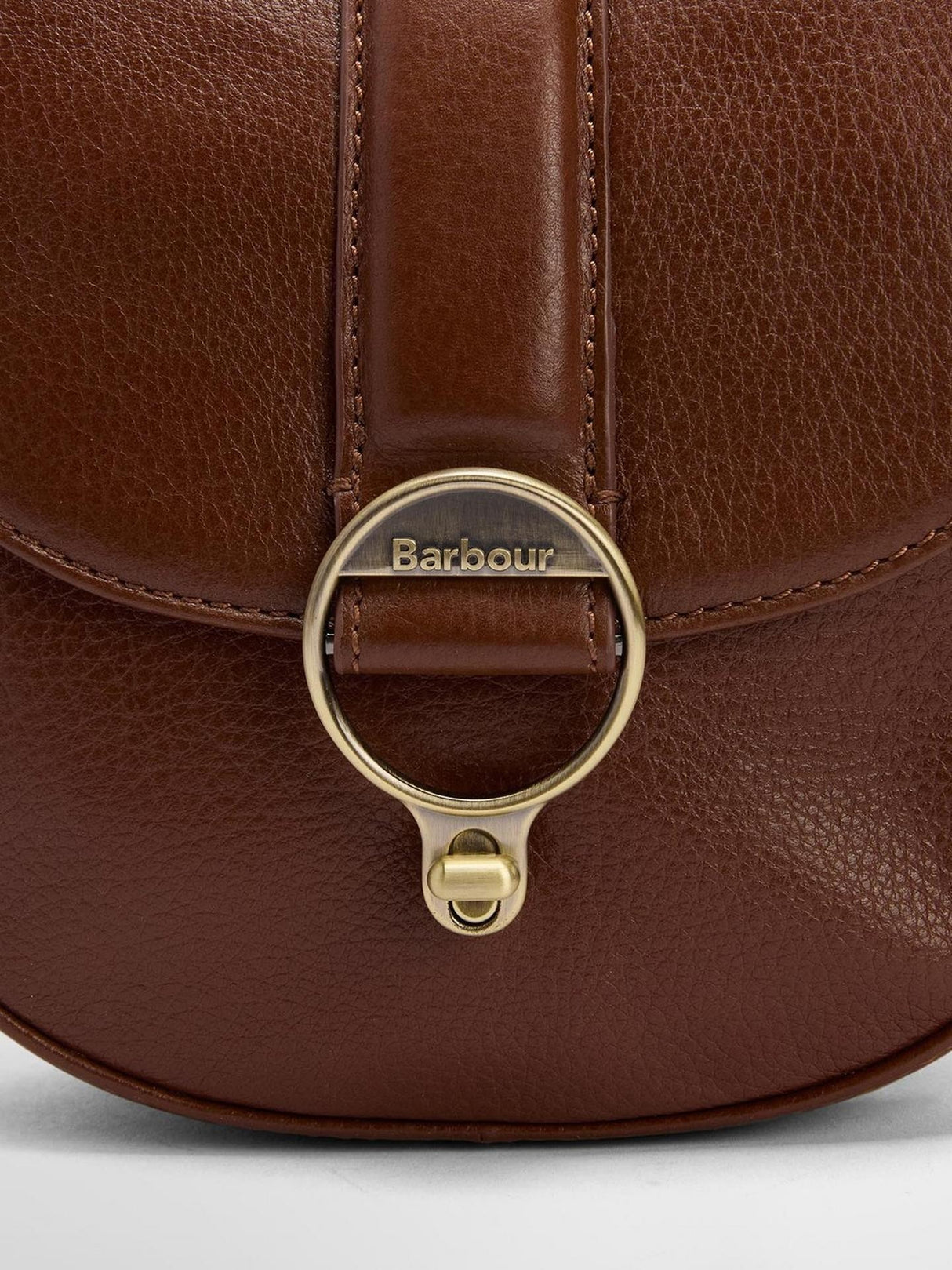 Barbour Women's  Elm Leather Classic Turn Lock Crossbody Saddle Bag - Brown