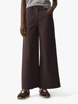 Theory Women's Mid Brushed Plain Cotton Chinos - Cacao Brown - Size 16UK