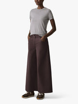 Theory Women's Mid Brushed Plain Cotton Chinos - Cacao Brown - Size 16UK