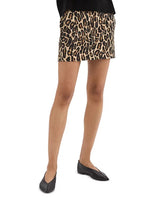 Theory Womens Wool Blend Leopard Print Zip Closure Mini Skirt Brown Size 10