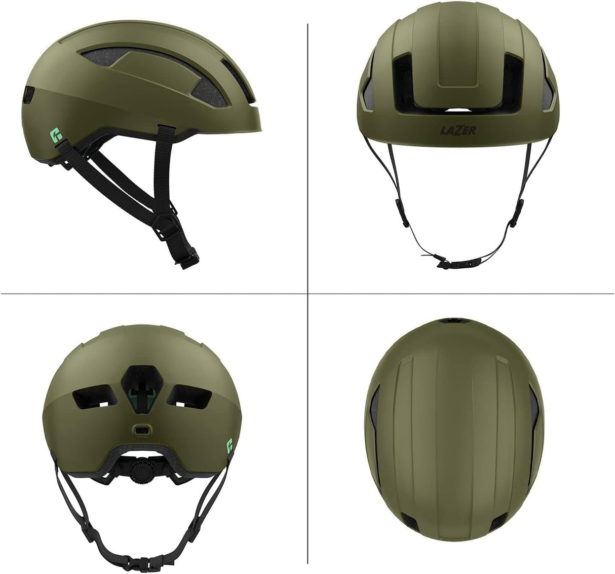 Lazer CityZen KinetiCore Cycling Helmet - Matt Dark Green - Medium 55-59cm