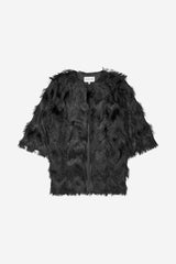 MUNTHE Women's Rosevilla Fringed Outwear Jacket - Black - EU 36/ UK 8