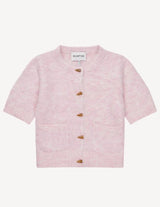 Munthe Locca Women's Horn Button Alpaca Wool Cardigan - Size 36 - Rose Pink