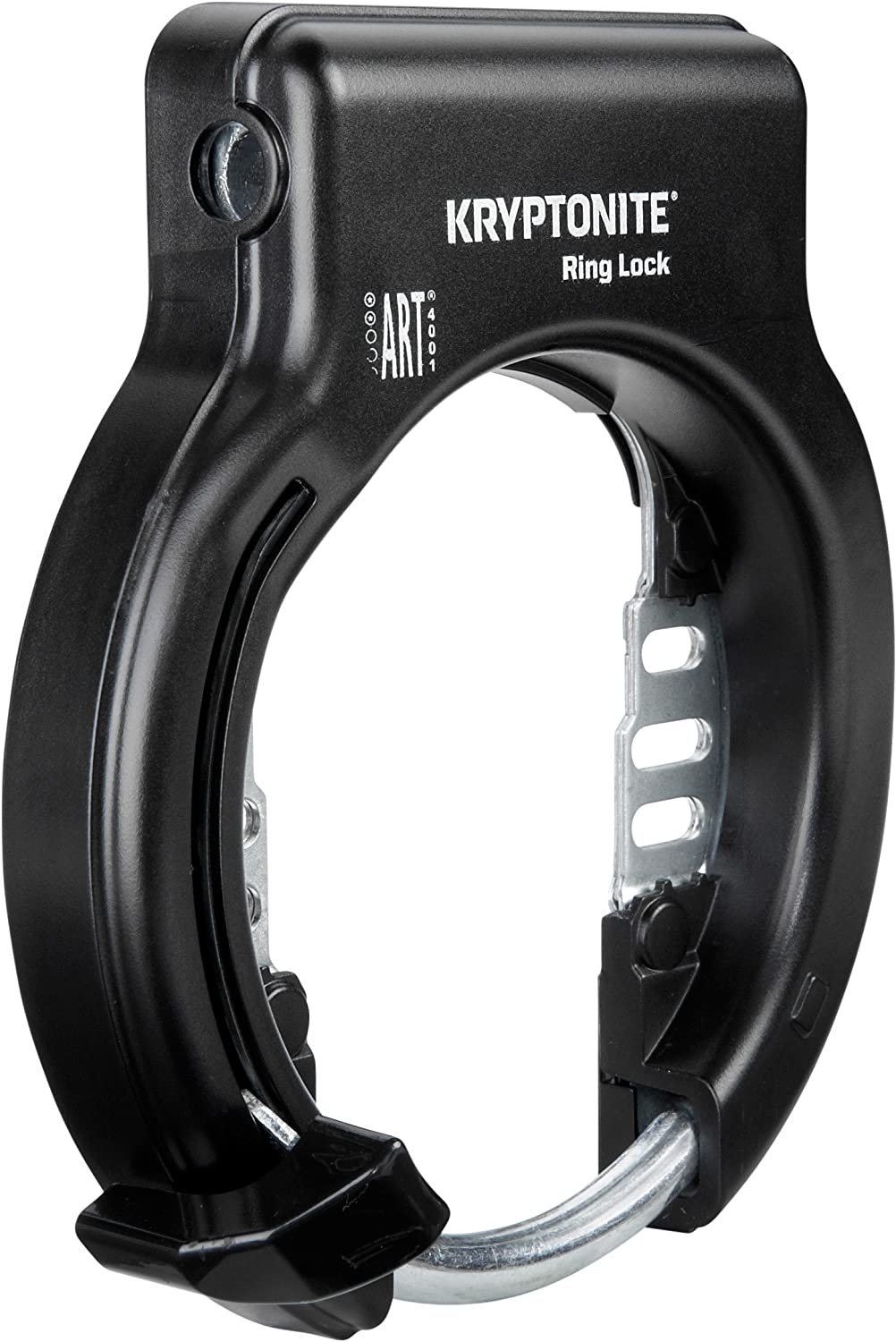 Kryptonite Ring Lock with Plug In Capability Non Retractable - Black