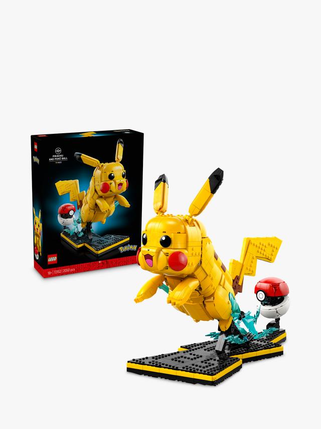 LEGO Pokémon 72152 Pikachu and Poké Ball 2050 Piece Adult Building Set 18+
