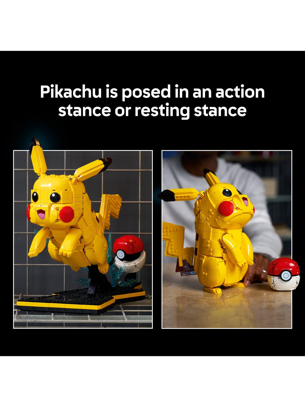 LEGO Pokémon 72152 Pikachu and Poké Ball 2050 Piece Adult Building Set 18+