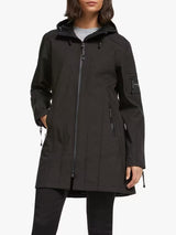 Ilse Jacobsen Hornbæk Women's 3/4 Length Raincoat Jacket- Black - UK 8