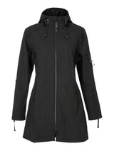 Ilse Jacobsen Hornbæk Women's 3/4 Length Raincoat Jacket- Black - UK 8
