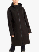 Ilse Jacobsen Hornbæk Womens 37 Long Soft Shell Raincoat - Black UK 10/EU 36