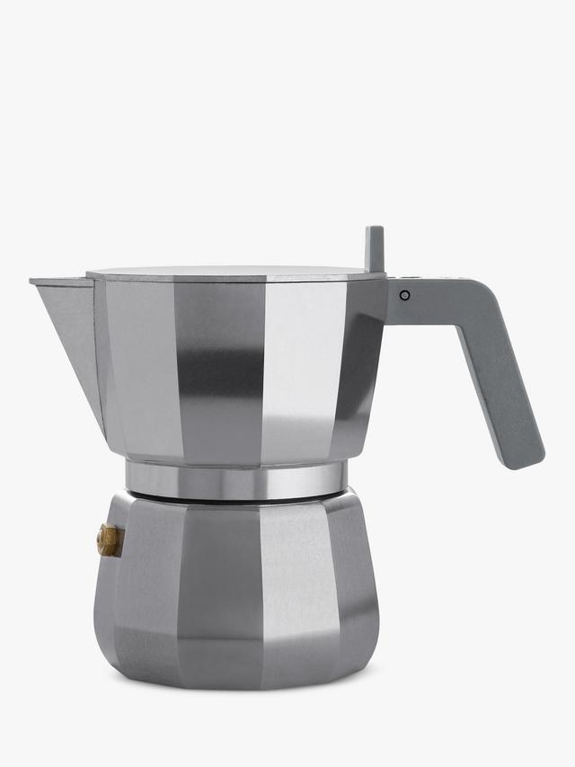 Alessi Moka David Chipperfield Aluminium Espresso Coffee Pot - 9 Cup Silver