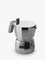 Alessi Moka David Chipperfield Aluminium Espresso Coffee Pot - 9 Cup Silver