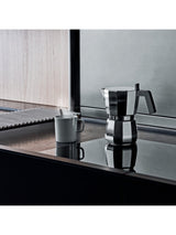 Alessi Moka David Chipperfield Aluminium Espresso Coffee Pot - 9 Cup Silver