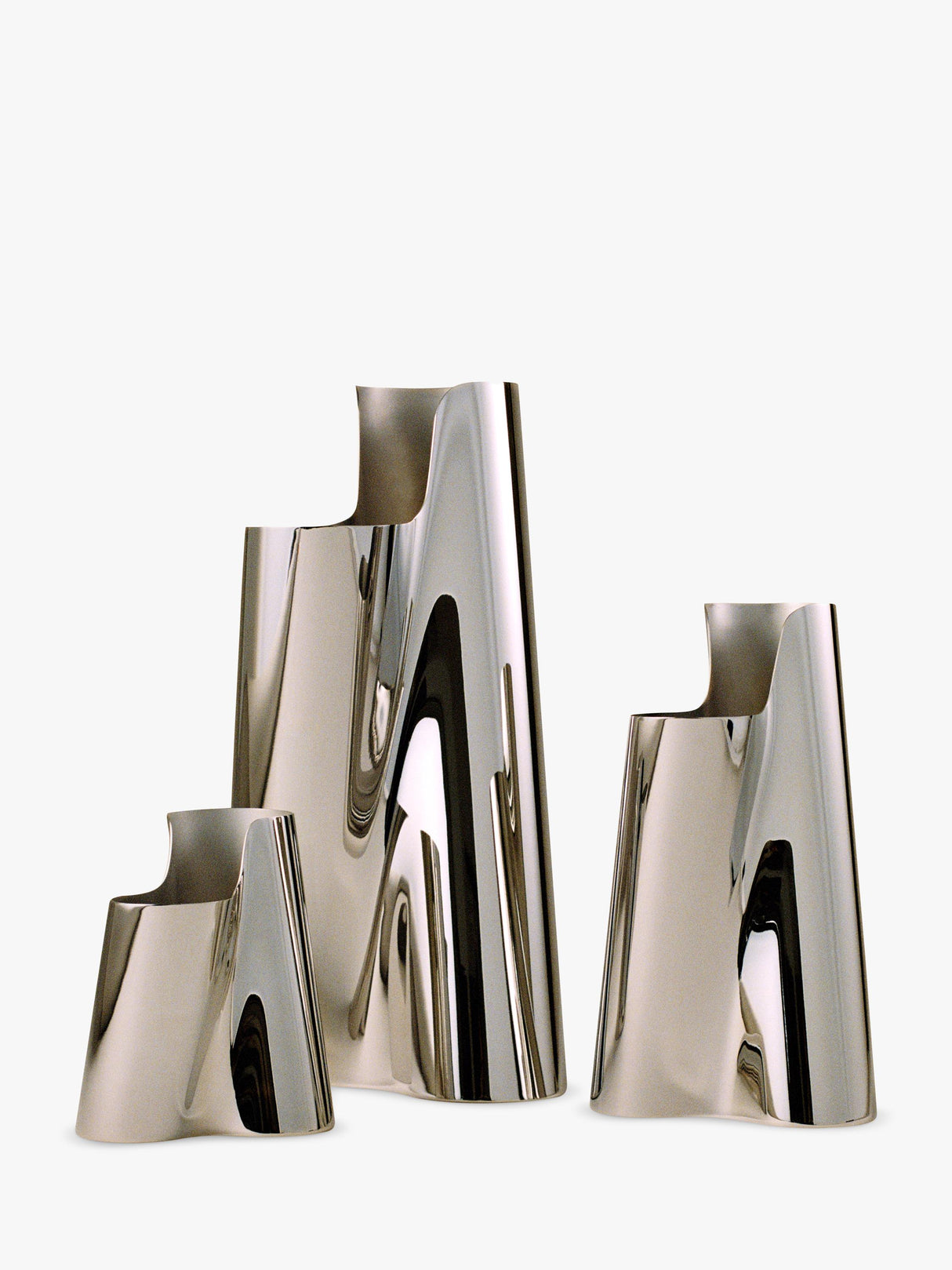 Georg Jensen Lituus H20cm Hand-Polished Decorative Vase - Stainless Steel