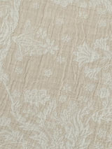 Neptune Etta Reversible Floral Jacquard Cotton Bedspread 250x260cm - Natural